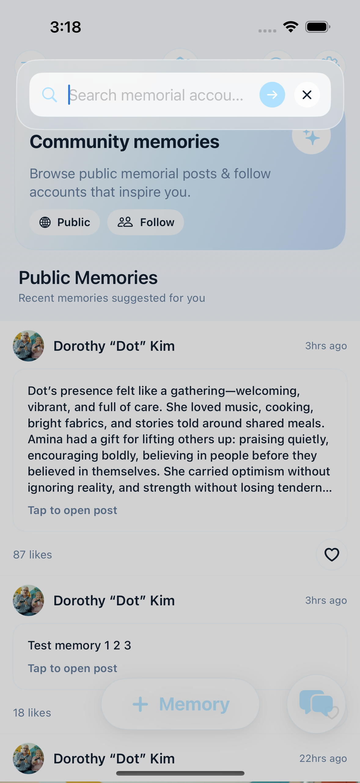 Rainbow Fields search view screenshot